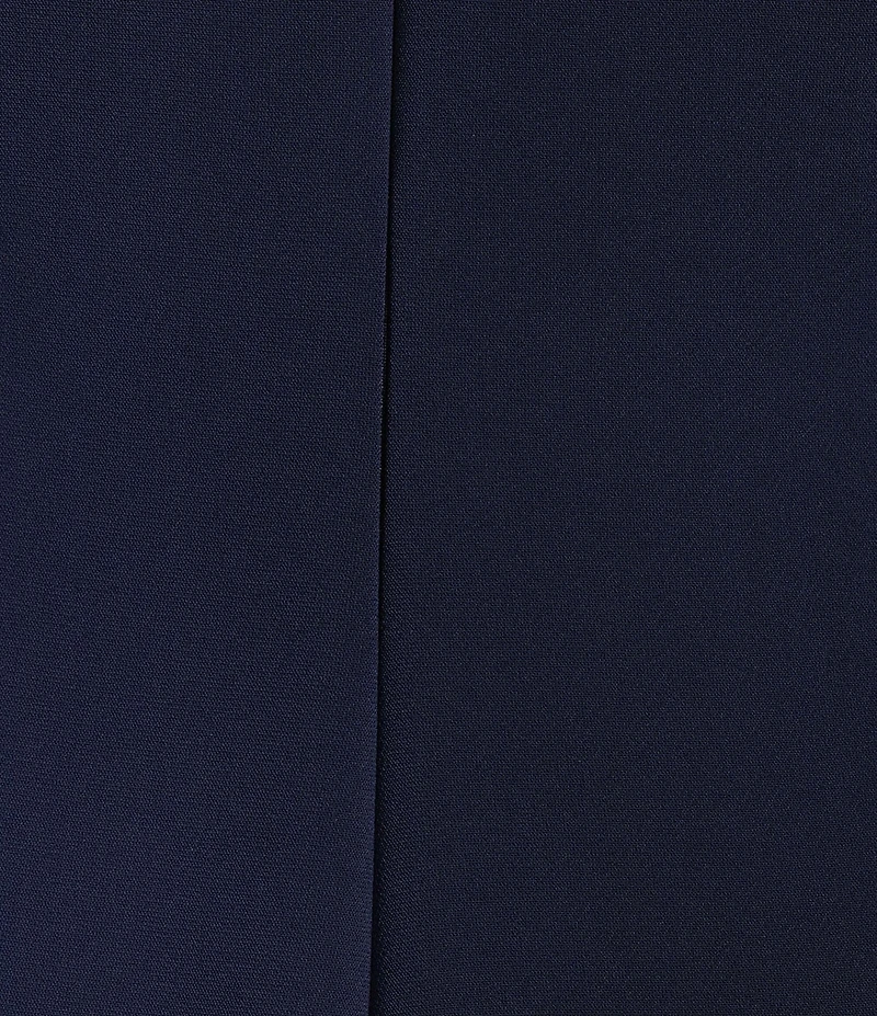 Lauren Ralph Lauren Crepe Chiffon Illusion Round Neck Cocktail Dress