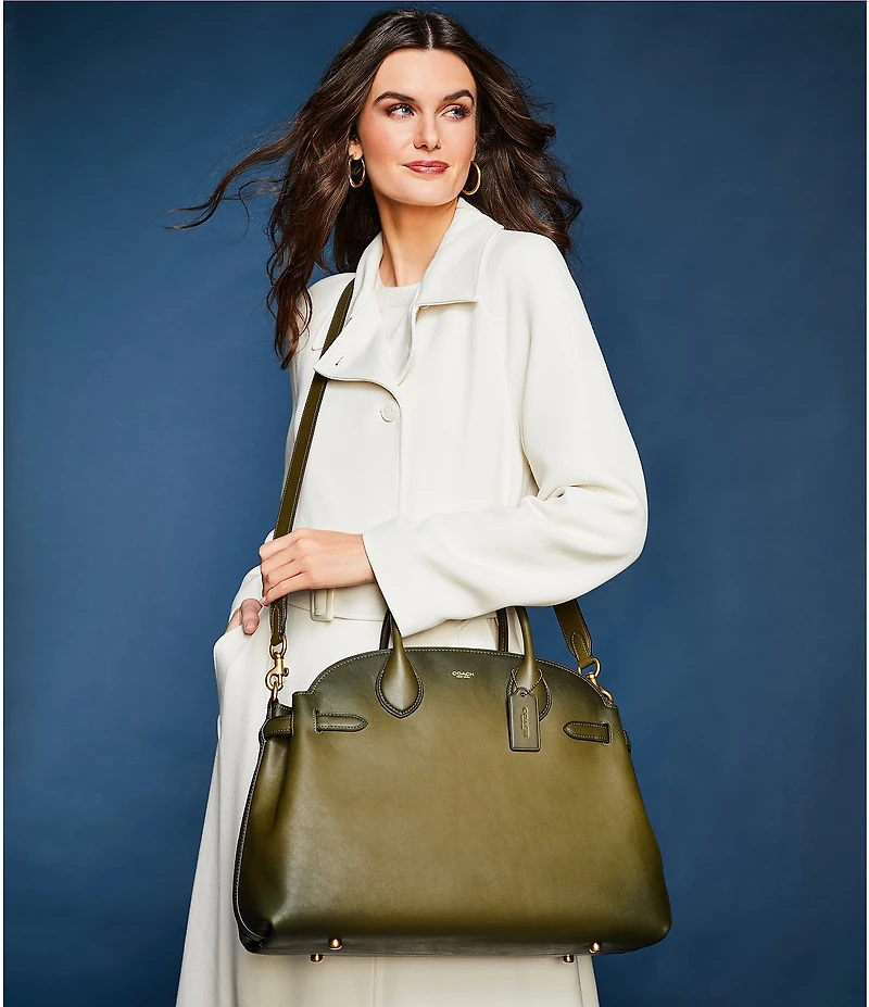 Lauren Ralph Lauren Crepe Point Collar Belted Double Breasted Trench Coat