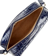 Lauren Ralph Lauren Marcy Crocodile Embossed Camera Crossbody Bag