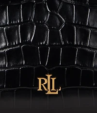 Lauren Ralph Lauren Croc-Embossed Medium Witley Bucket Bag