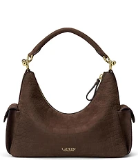 Lauren Ralph Lauren Croc-Embossed Small Blaike Shoulder Bag