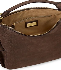 Lauren Ralph Lauren Croc-Embossed Small Blaike Shoulder Bag
