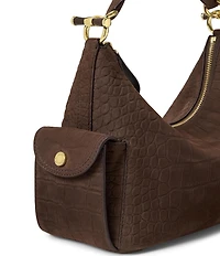 Lauren Ralph Lauren Croc-Embossed Small Blaike Shoulder Bag