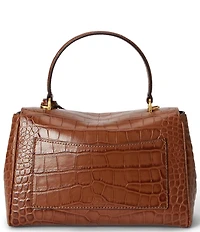 Lauren Ralph Lauren Croc-Embossed Farrah Soft Satchel Bag