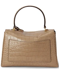 Lauren Ralph Lauren Croc-Embossed Farrah Soft Satchel Bag