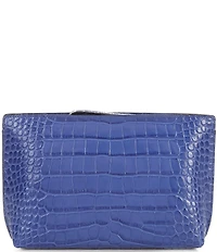 Lauren Ralph Lauren Crocodile Embossed Leather Large Wristlet Pouch