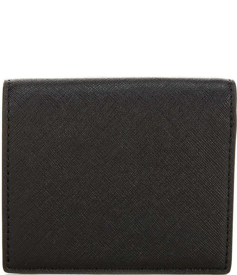 Lauren Ralph Lauren Crosshatch Leather Compact Bifold Wallet