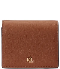 Lauren Ralph Lauren Crosshatch Leather Compact Bifold Wallet