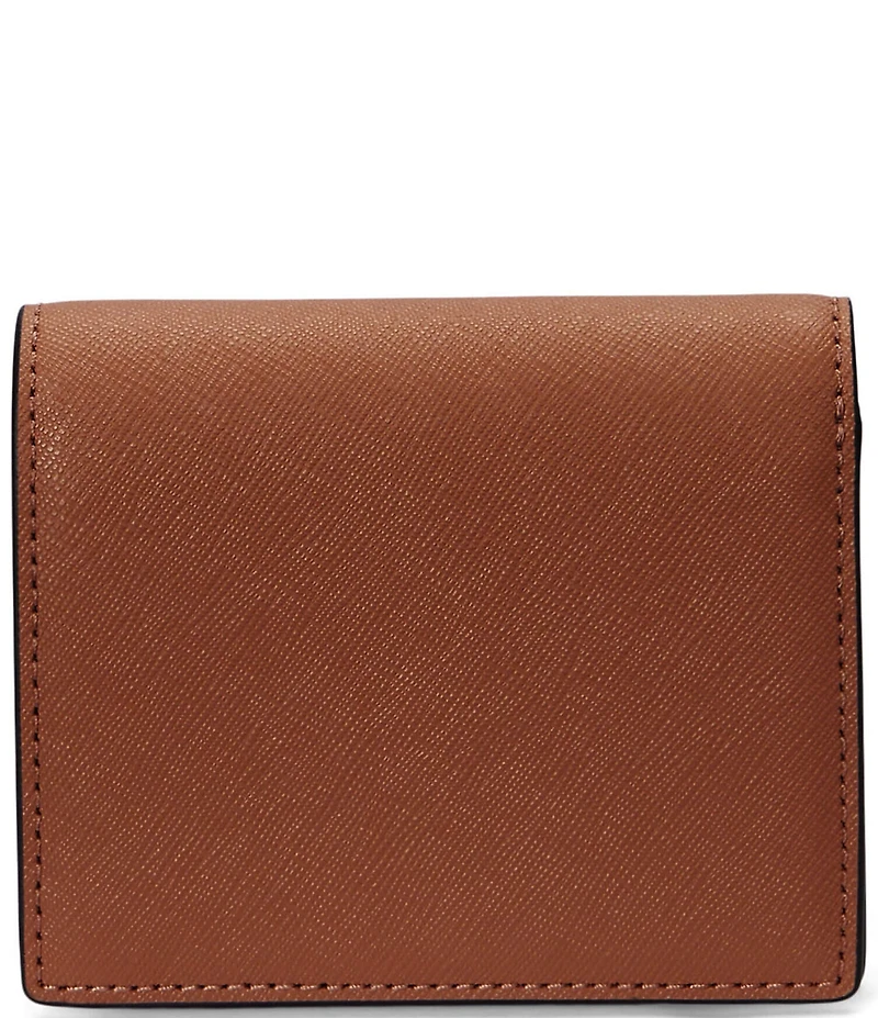 Lauren Ralph Lauren Crosshatch Leather Compact Bifold Wallet