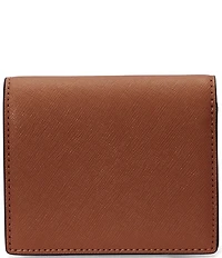 Lauren Ralph Lauren Crosshatch Leather Compact Bifold Wallet