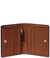 Lauren Ralph Lauren Crosshatch Leather Compact Bifold Wallet