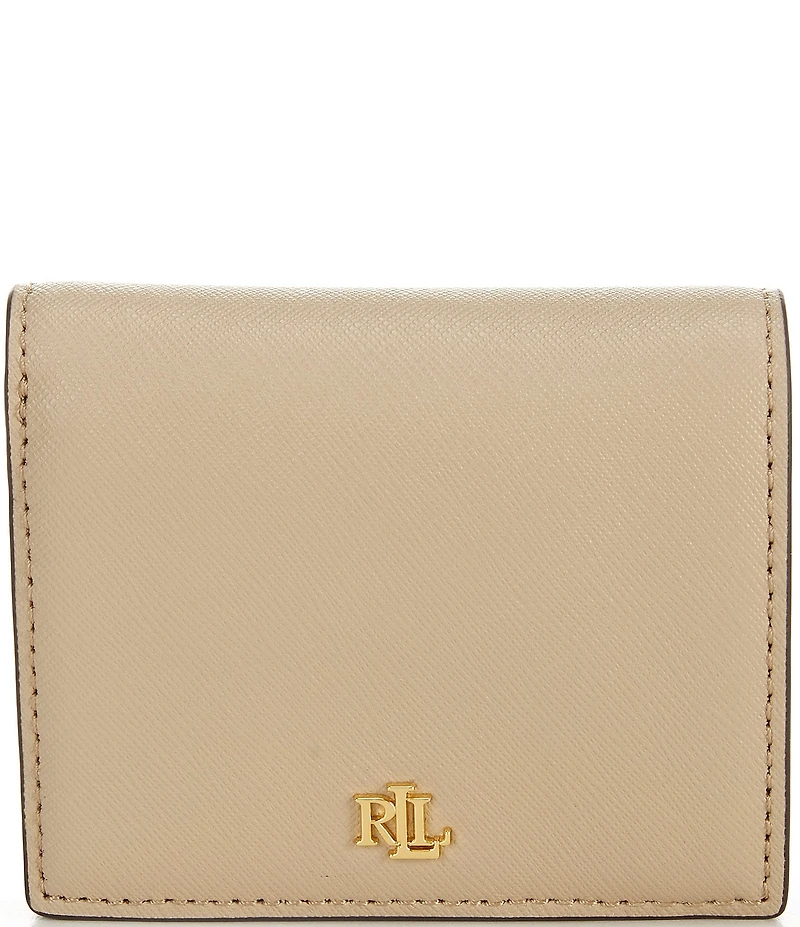 Lauren Ralph Lauren Compact Crosshatch Leather Bifold Wallet