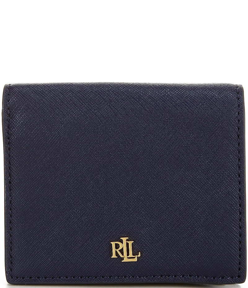 Lauren Ralph Lauren Compact Crosshatch Leather Bifold Wallet