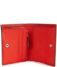 Lauren Ralph Lauren Compact Crosshatch Leather Bifold Wallet