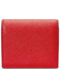 Lauren Ralph Lauren Crosshatch Leather Compact Bifold Wallet