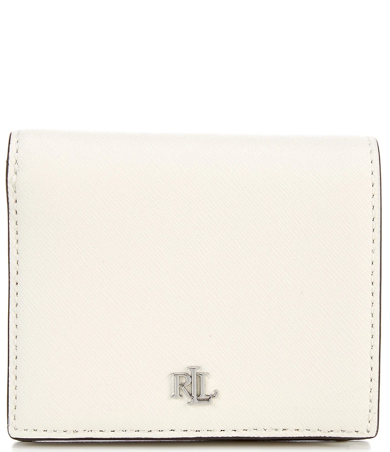 Lauren Ralph Lauren Compact Crosshatch Leather Bifold Wallet