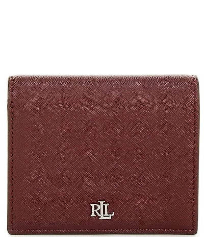Lauren Ralph Lauren Compact Crosshatch Leather Bifold Wallet