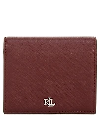Lauren Ralph Lauren Compact Crosshatch Leather Bifold Wallet