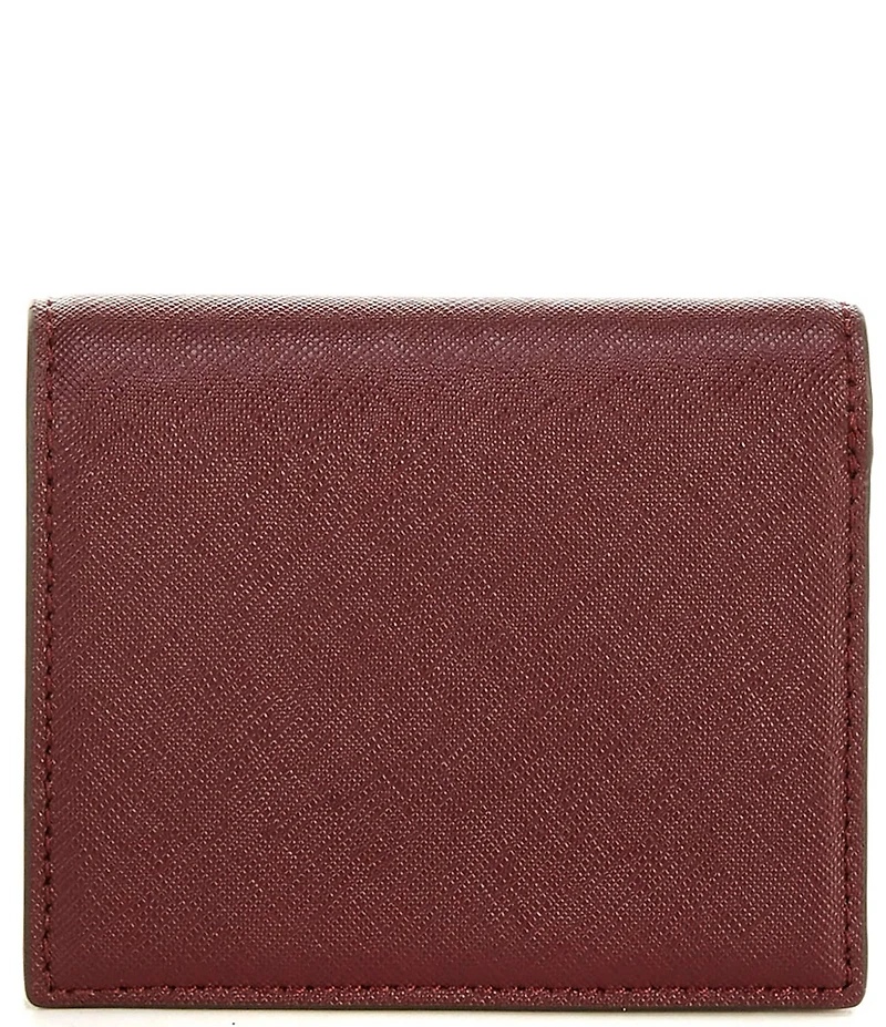 Lauren Ralph Lauren Compact Crosshatch Leather Bifold Wallet
