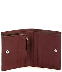 Lauren Ralph Lauren Compact Crosshatch Leather Bifold Wallet