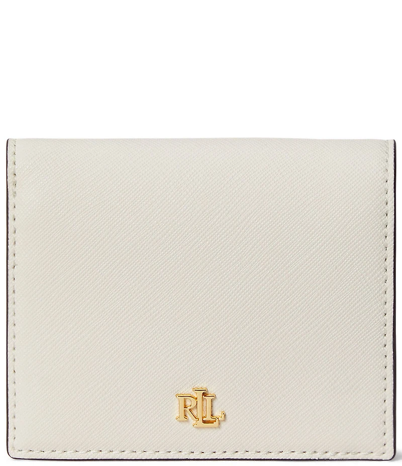 Lauren Ralph Lauren Compact Crosshatch Leather Bifold Wallet