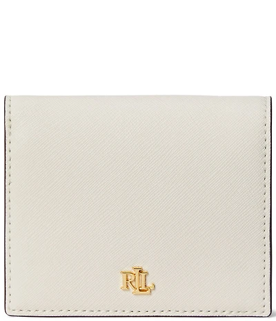 Lauren Ralph Lauren Compact Crosshatch Leather Bifold Wallet
