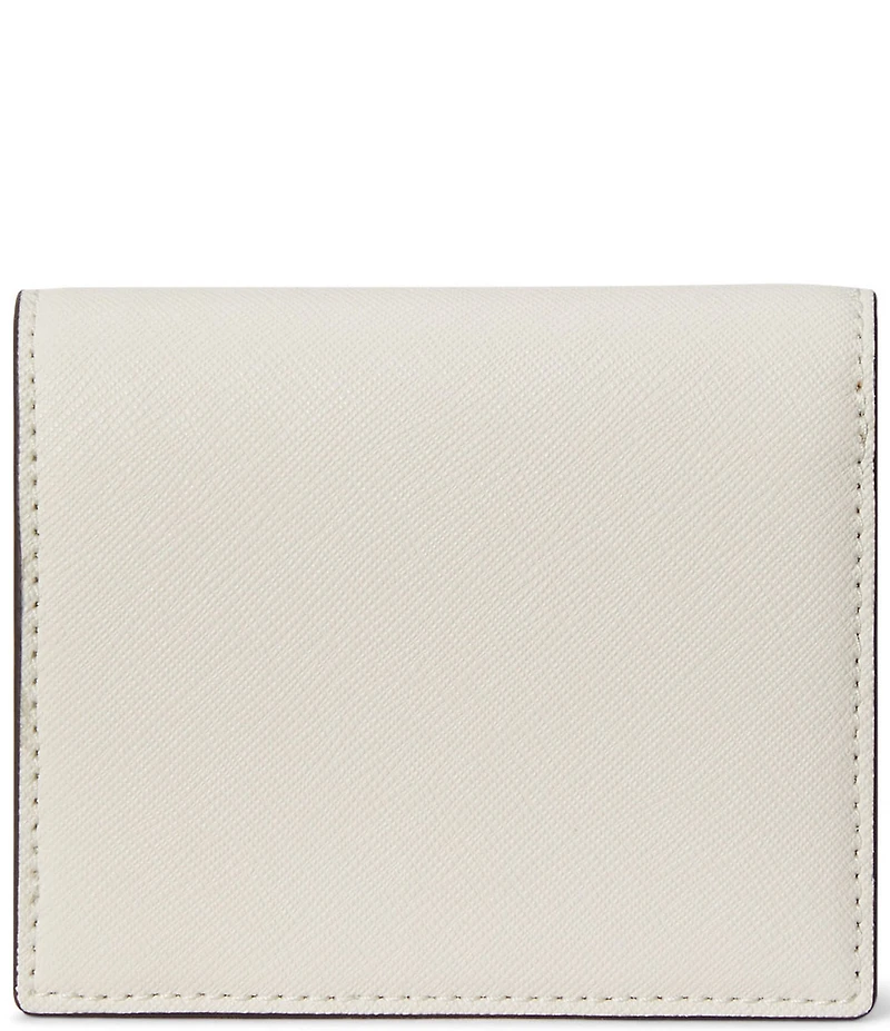 Lauren Ralph Lauren Compact Crosshatch Leather Bifold Wallet