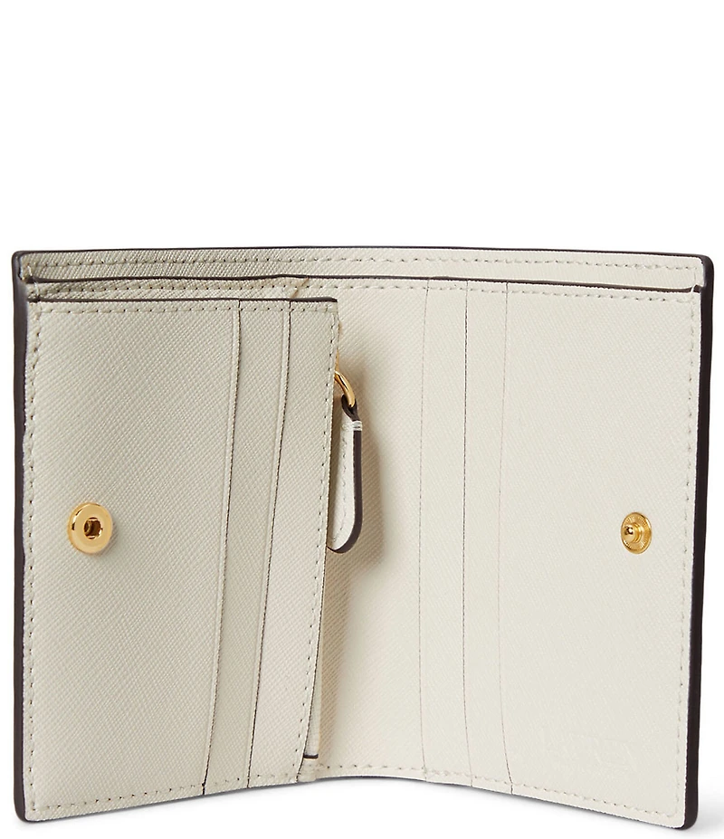 Lauren Ralph Lauren Compact Crosshatch Leather Bifold Wallet