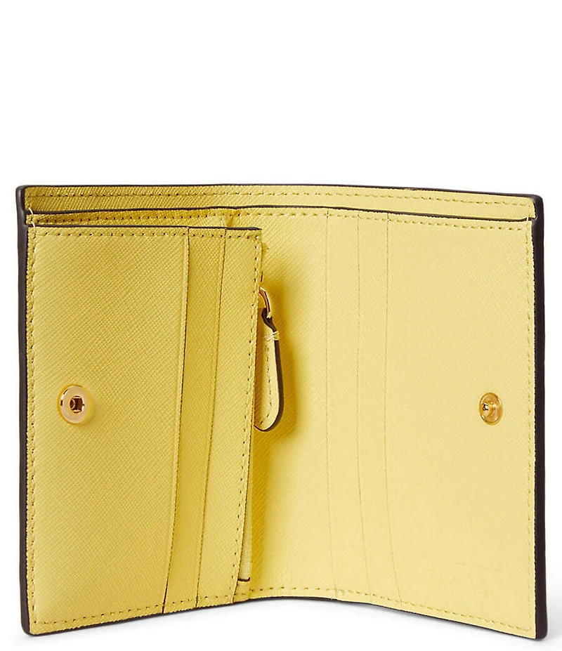 Lauren Ralph Lauren Compact Crosshatch Leather Bifold Wallet