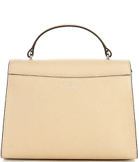 Lauren Ralph Lauren Farrah Large Crosshatch Leather Satchel Bag