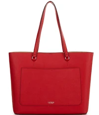 Lauren Ralph Lauren Crosshatch Leather Large Karly Tote Bag