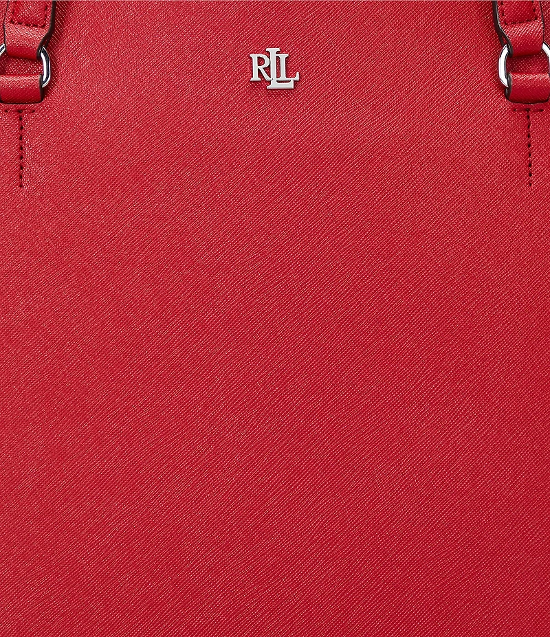 Lauren Ralph Lauren Crosshatch Leather Large Karly Tote Bag
