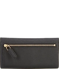 Lauren Ralph Lauren Crosshatch Leather Slim Snap Wallet