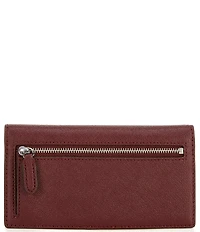 Lauren Ralph Lauren Crosshatch Leather Slim Snap Wallet
