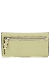 Lauren Ralph Lauren Crosshatch Leather Slim Snap Wallet