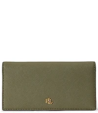 Lauren Ralph Lauren Crosshatch Leather Slim Wallet
