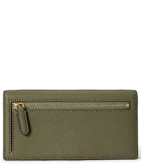 Lauren Ralph Lauren Crosshatch Leather Slim Wallet