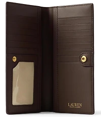 Lauren Ralph Lauren Crosshatch Leather Slim Wallet