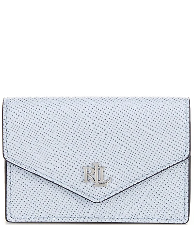 Lauren Ralph Lauren Crosshatch Leather Small Flap Card Case