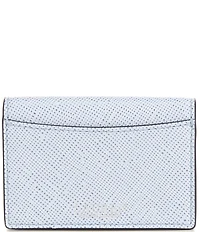 Lauren Ralph Lauren Crosshatch Leather Small Flap Card Case