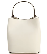 Lauren Ralph Lauren Reese Crosshatch Leather Small Bucket Bag