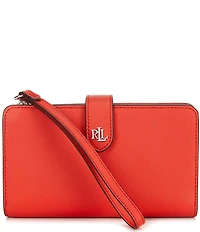 Lauren Ralph Lauren Tech Crosshatch Leather Wristlet