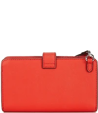 Lauren Ralph Lauren Tech Crosshatch Leather Wristlet