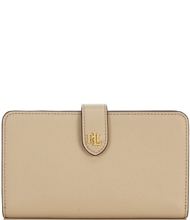 Lauren Ralph Lauren Tech Crosshatch Leather Wristlet