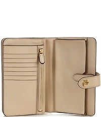 Lauren Ralph Lauren Tech Crosshatch Leather Wristlet
