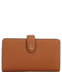 Lauren Ralph Lauren Tech Crosshatch Leather Wristlet
