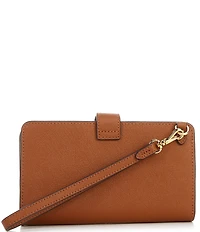 Lauren Ralph Lauren Tech Crosshatch Leather Wristlet
