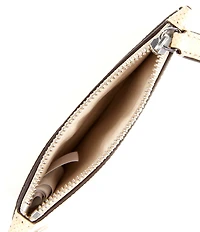 Lauren Ralph Lauren Crosshatch Leather Zip Card Case