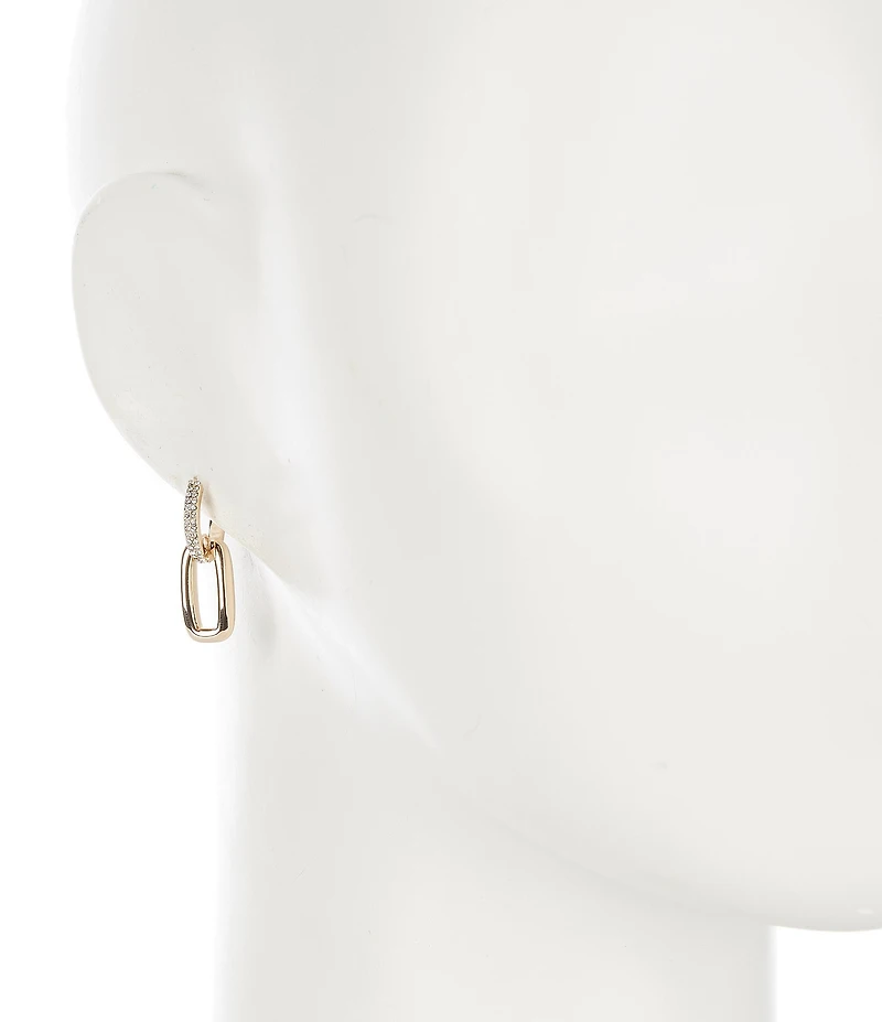 Lauren Ralph Lauren Crystal Pave Link Drop Earrings