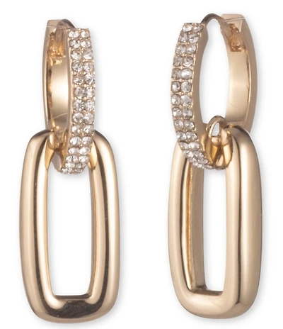 Lauren Ralph Lauren Crystal Pave Link Drop Earrings